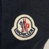 MONCLER Authentic MAGLIA POLO MANICA CORTA Navy x White Cotton Patch Logo Polo Shirt tops L Navy x whiteUsed