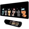 Large Gaming Mouse Pad XXL Cute Cats NonSlip Rubber Big New Mousepad Gamer Computer Laptop Office Keyboard Mat Extend Desk Pads