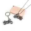 Retro Trend Hip Hop Motorcycle Keychain Pendant - Street Punk Metal Ornament