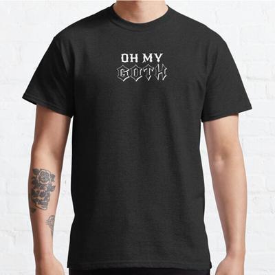 Men Fashion Casual Short Sleeves OH MY GOTH Black Tees Oversized T-shirts