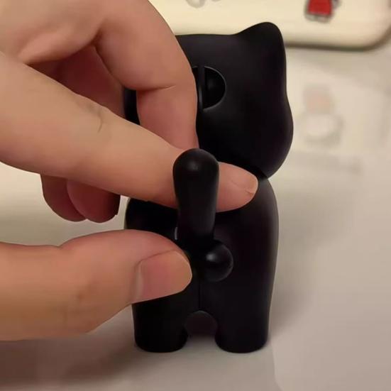 Přívěsek na klíče Kočka Fidget Mini svítilna Klíčenka s LED Mini světlo Přenosný doplněk na tašku Hračka pro úlevu od stresu