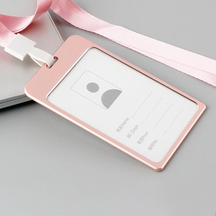 Work Badge Holder Removable Lanyard Multi-Purpose Vertical ID Card Holder Protector Case with Clear Window