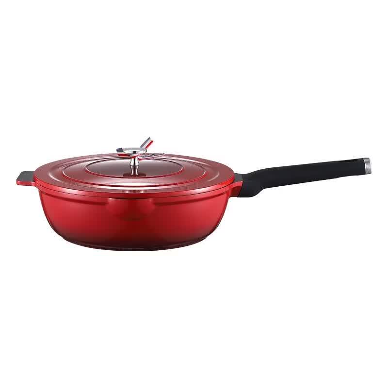 INMINDS Dior 999 Red 28cm Non-stick Frying Wok