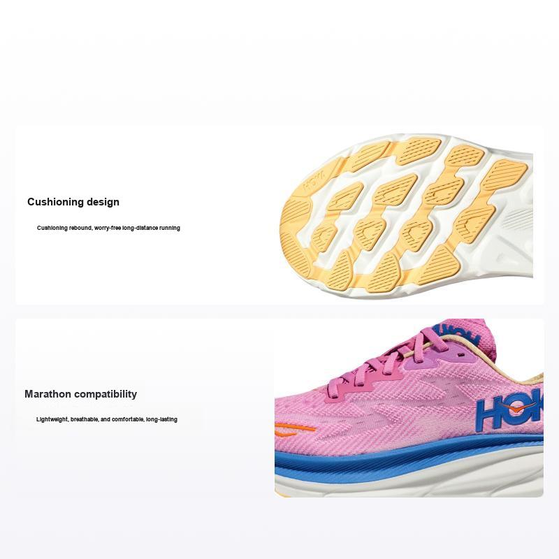 HOKA Clifton 9 Широкие Кроссовки Цикламен Женские Розовый Сладко-Сиреневый 1132211-CSLC 38.5