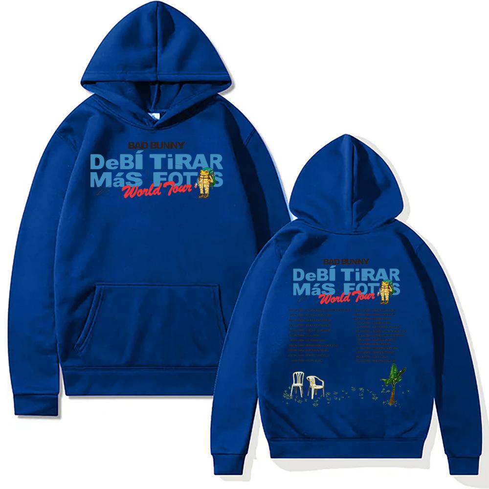 Bad Bunny World Tour Fashion Hoodie Bad Bunny DeBí TiRAR MáS FOToS Pullover Trends Creative Fans Gifts Clothes Sweatshirt Unisex