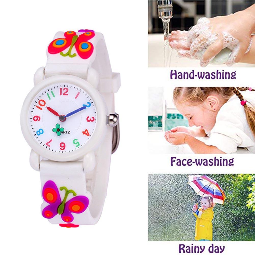 3D Lovely Cartoon Butterfly Watch for Kids Waterproof PVC Watch for Girl and Boy