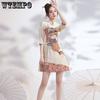 Frühling und Herbst Damenkleid Damen Cheongsam Chinesischer Stil Retro Mädchen Kleines kurzes Cheongsam Kleid