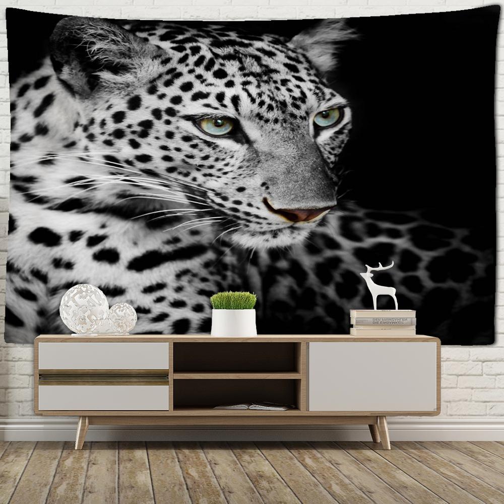 Black Panther Tapestry Wall Hanging Animal Hippie Tapies Psychedelic Mysterious Bedroom Home Decor Background Cloth