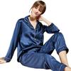 100% Mulberry Silk Women's Long Sleeve Pajama Set - Minimalist Autumn Homewear