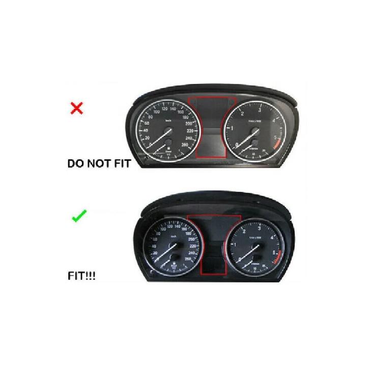 2PC Snap On Gauge Cluster Dashboard Bezel Rings Trim Dial Rings Bezel Speedometer Frame Decoration Trims For BMW E90 E91 E92 E93