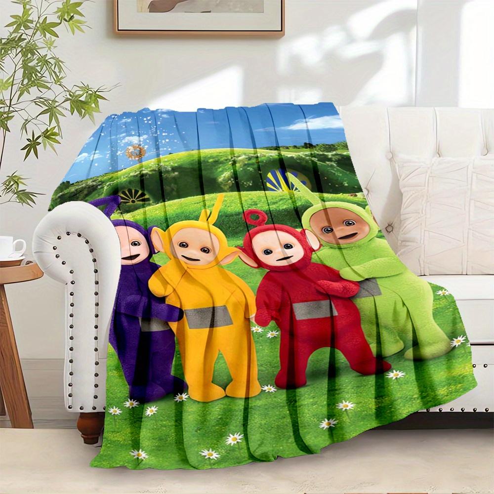 

1pc Flannel Throw Blanket, Teletubbies,Outdoor,FriendshipPattern Printed Blanket, Warm Cozy Soft Blanket For Couch Bed Sofa Car Office Campi 100x150cm