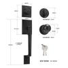 1 Set Zinc Alloy Door Locks European Style American Outdoor Door Lock Villa Entrance Door Large Handle Anti-theft Lock with Key