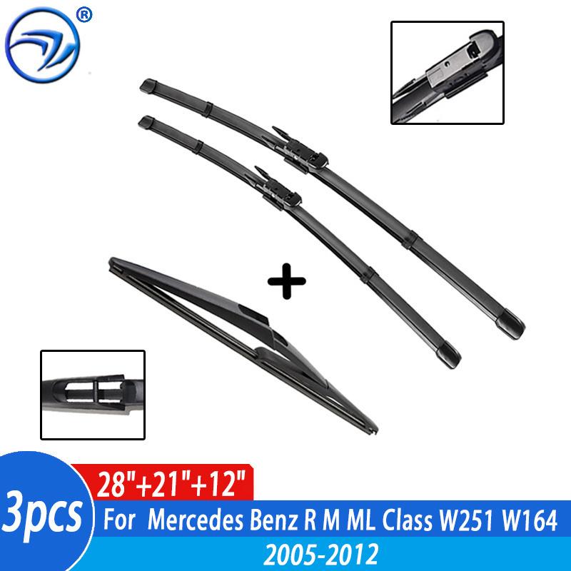

Wiper Front & Rear Wiper Blades Set For Mercedes Benz R M ML Class W251 W164 Windshield Windscreen 28 +21 +12 Left hand drive