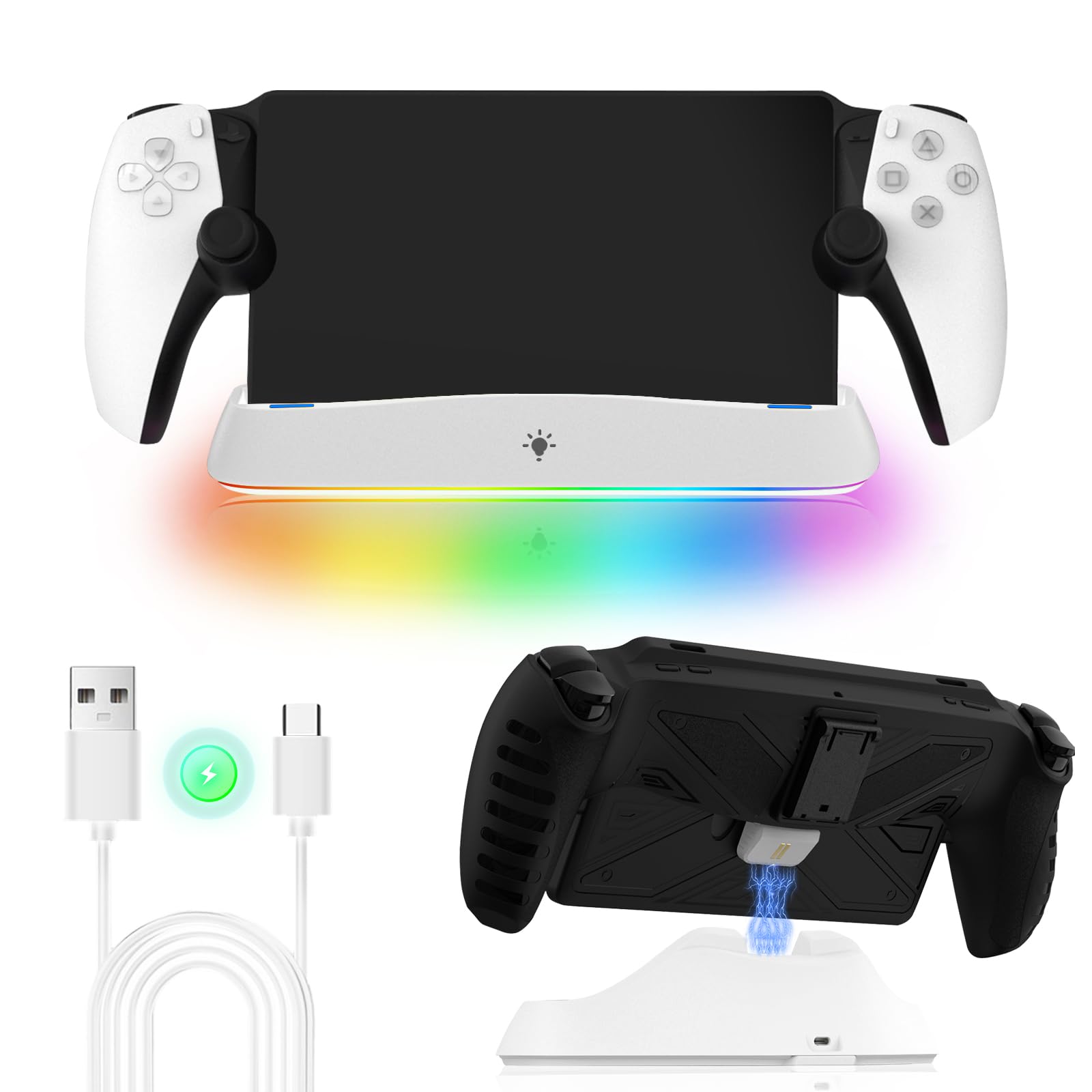 

Charging Stand for PS Portal Release Charging with Lwuckbarrt Charging Dock for PS5 Portal Remote Player PS Portable Charging Stand Fast Can Charge