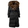 OFTBUY Winter Jacket Women Long Natural Real Raccoon Fox Fur Collar White Duck Down Coat Belt Thick Warm Casual Outerwear