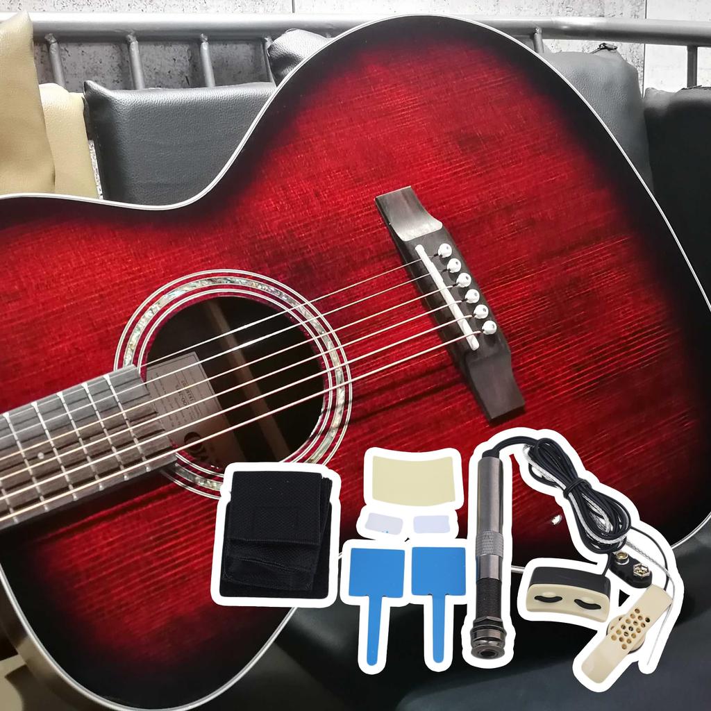 Yibuy 55cm Long Zinc Alloy A-202 Soundhole Adjustable Pickup Cable, Multicolored, for Acoustic Folk Guitar with Accessories