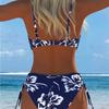 1011 Europejski i amerykański nadruk dwuczęściowy strój kąpielowy bikini seria kwiatowa seksowna plaża