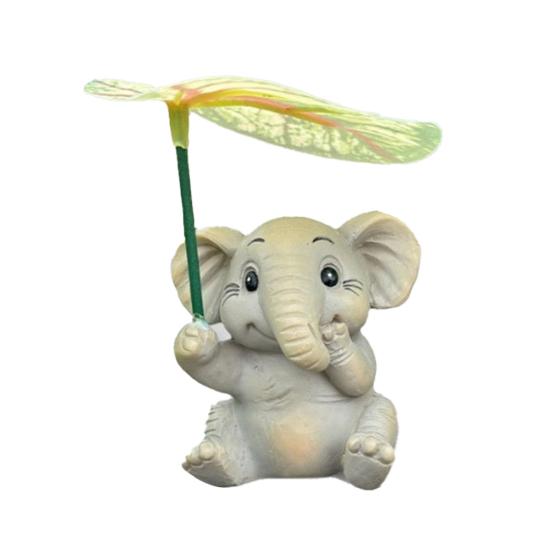 

Садовое украшение Мультяшный слон Черепаха Лягушка Дизайн Водонепроницаемая полимерная скульптура животного Декор для сада Патио Балкона Elephant