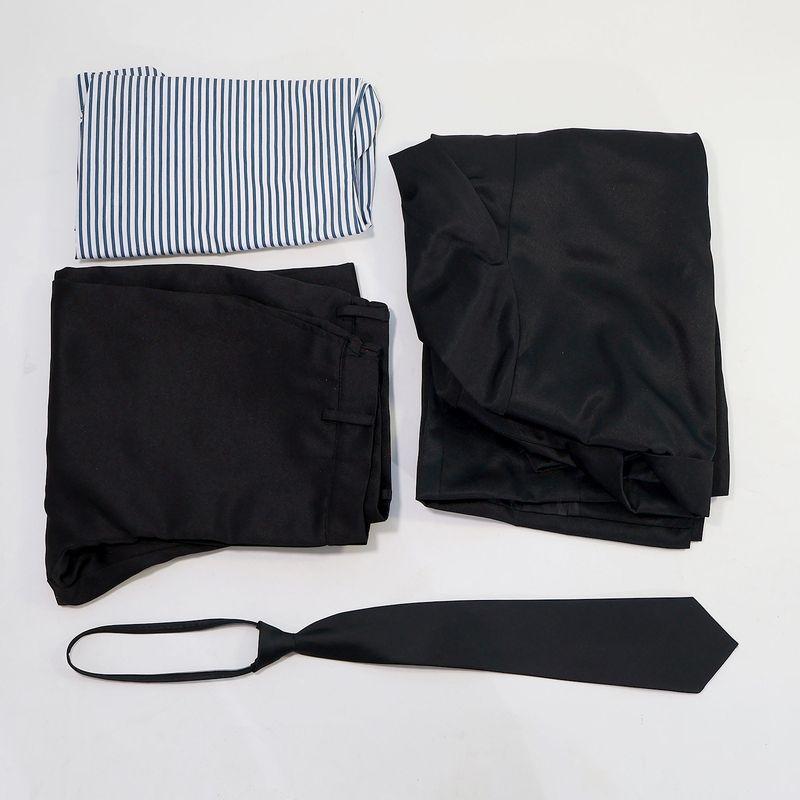 One Piece Sanji Cosplay Costume Onepiece Sanji Black Suit Real-Life Film and Television Role-Playing Costume Sanji Black Suit S