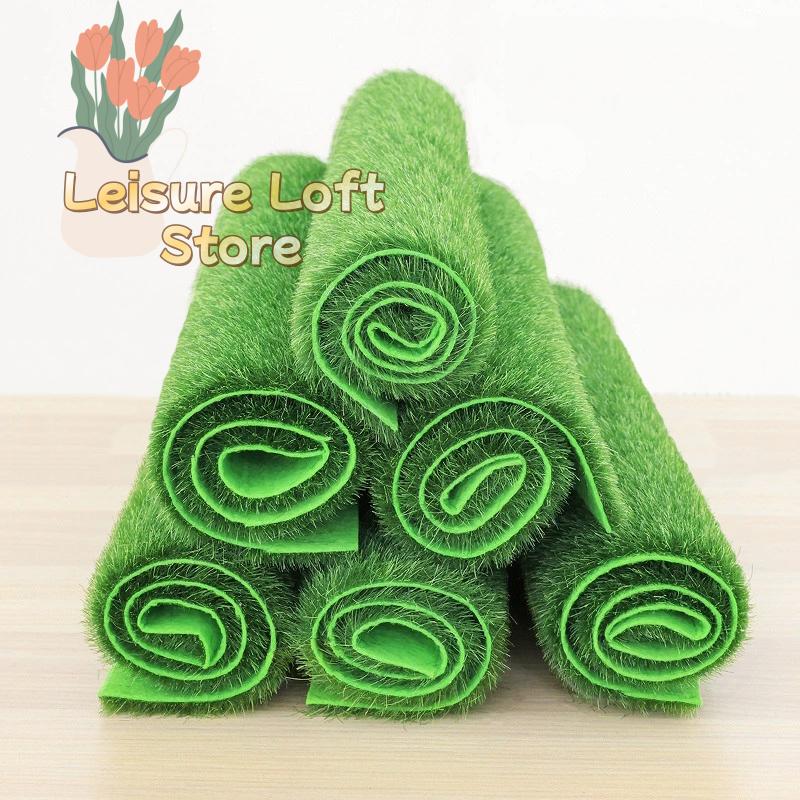 30x30cm Artificial Grass Mat Realistic Synthetic Turf for DIY Miniature Landscapes Model Scenes Home Decor Fake Moss Carpet