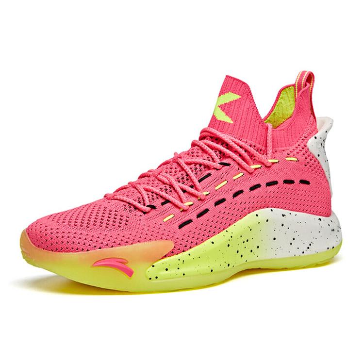 Anta KT5 Cushioning Mid top Basketball Shoes Men's Pink 112021102-6