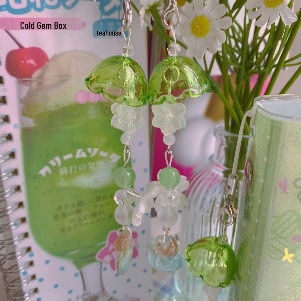 Handmade Beaded Girlish Accessories: Wind Chime Bag, Phone Chain, Cute Notebook, CCD Pendant, Journal