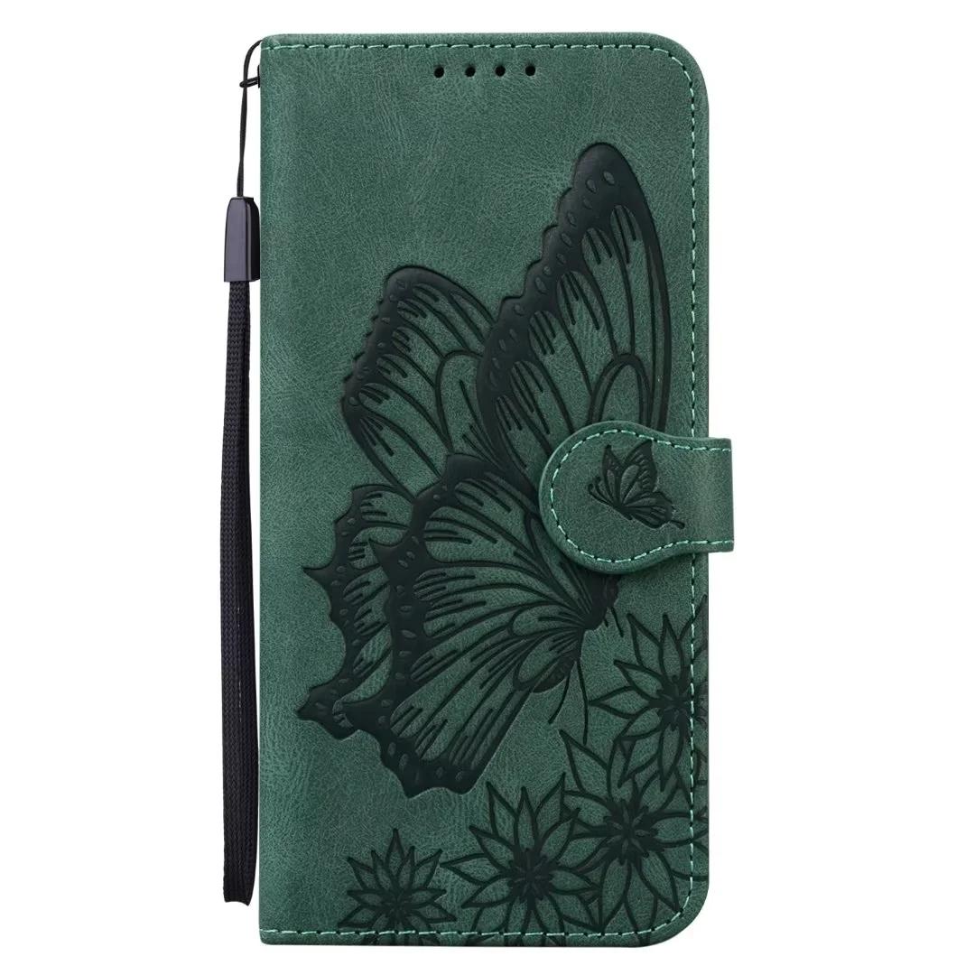 

Флип-кошелек с держателем для карт для Redmi 13C 10 Note 13 12 11 Xiaomi POCO X5 iPhone 15 14 13 12 Pro Max iPhone 11 зелёный