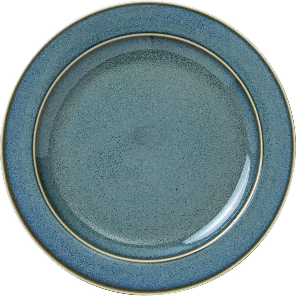 Minoru Pottery (Minorutouki) Mino Ware MAMANI 200 Rim Plate, Green
