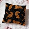Popular Tigers Print Cushion Cover Soft Washable Pillow Case Multi-Scene For Couch Bed Travel Office Use