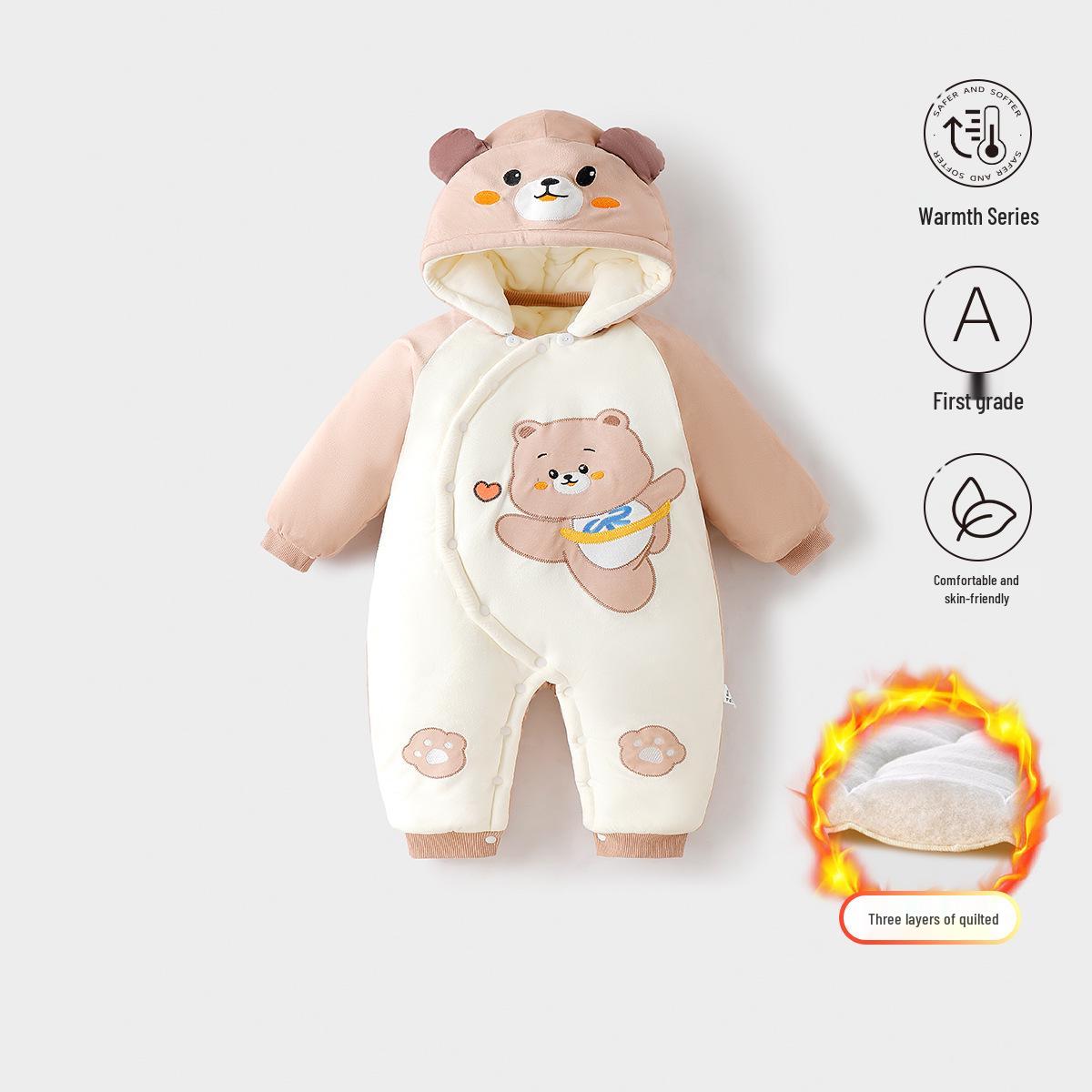 Боди для новорожденного - Зимняя хлопковая верхняя одежда для 0-36 месяцев 90 CM