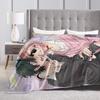 Yarichin B Club Yuri  Blanket  Warm Print Plush Throw Blanket For Couch Chair Picnic Flannel Bedspread Bed Cover