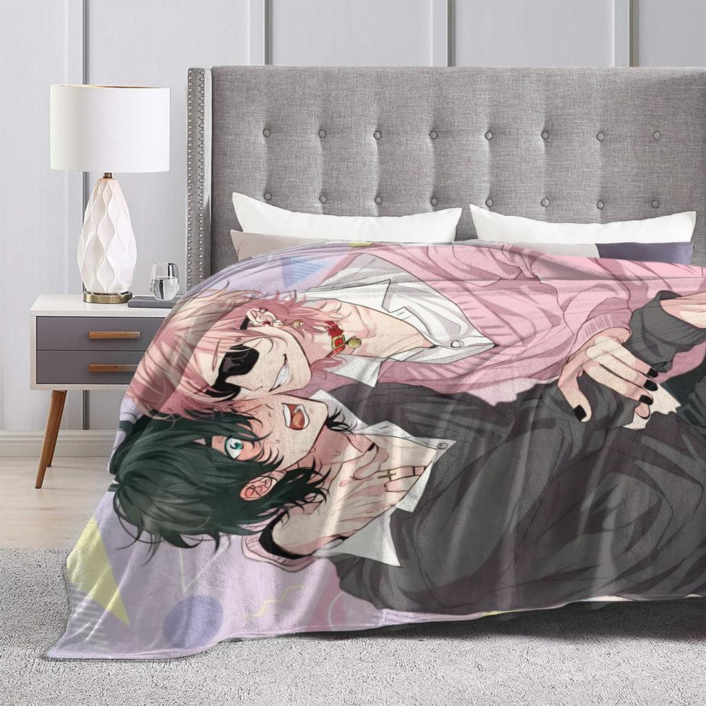 Yarichin B Club Yuri  Blanket  Warm Print Plush Throw Blanket For Couch Chair Picnic Flannel Bedspread Bed Cover