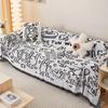 Cute Cartoon Sofa Cover with Tassels Modern Throw Blanket for Bed Couch Outdoor Camping Picnic Mat