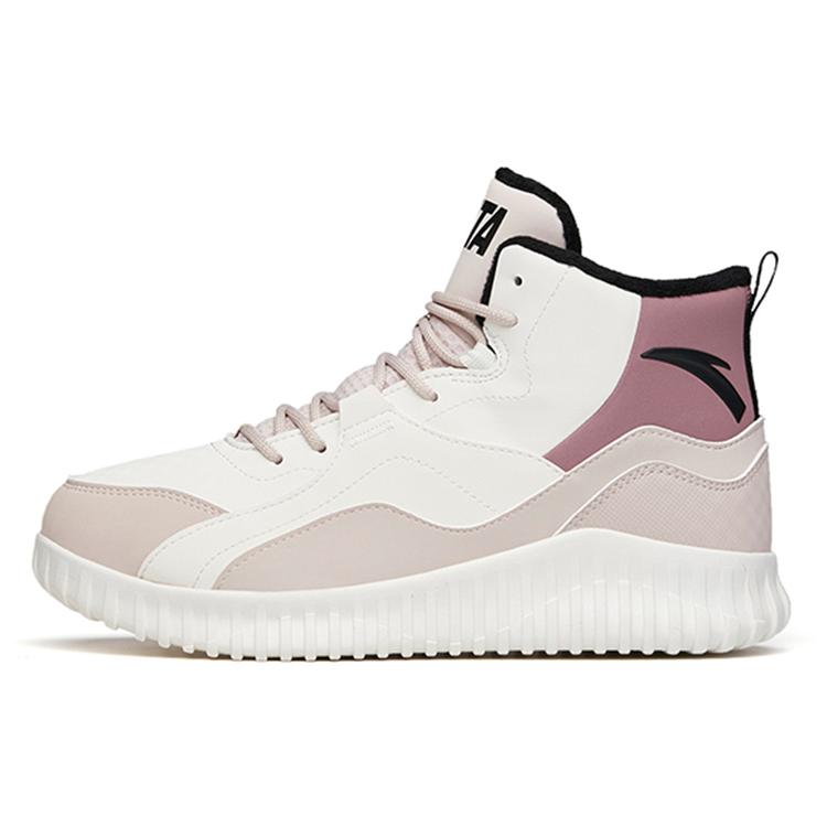 

Anta Life Collection Противоскользящие Износостойкие Высокие Кеды для Скейтборда Женские Серо-Бело-Фиолетовые 36