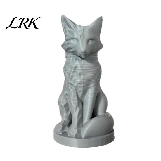 Современное Арт Украшение Геометрическая Граненная Фигурка Лисы, 3D Печатная Сидящая Статуэтка, Современная Скульптура Скульптура, Коллекционный Настольный Орнамент серый