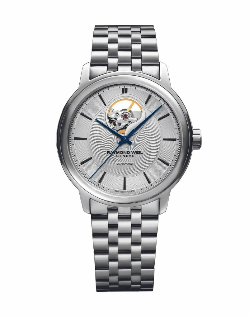 

Watch MAESTRO Silver Dial Stainless Steel Sapphire Glass Mechanical 50M Water Resistant Switzerland [Raymond Will] 39.5MM 2227-ST-65001 Men s [Item] срібний