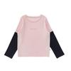 Youyou Girls' Faux Two-Piece Long-Sleeve T-Shirt