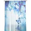 Animal Butterfly Flower Blue Rose Window Tulle Curtains For Living Room Bedroom Hotel Luxury Decoration Sheer Curtains