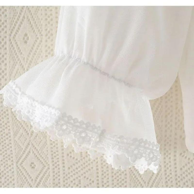 Chiffon Cardigan White Transparent Mesh Shawl Pagoda Sleeve Women's Sun Protection Clothing Short Thin Coat Summer Matching Straps