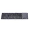Fold   Keyboard Rechargeable Full Size Keys Folding Wireless Keyboard with Touchpad Multi Device Sync for Laptop PC Tablets