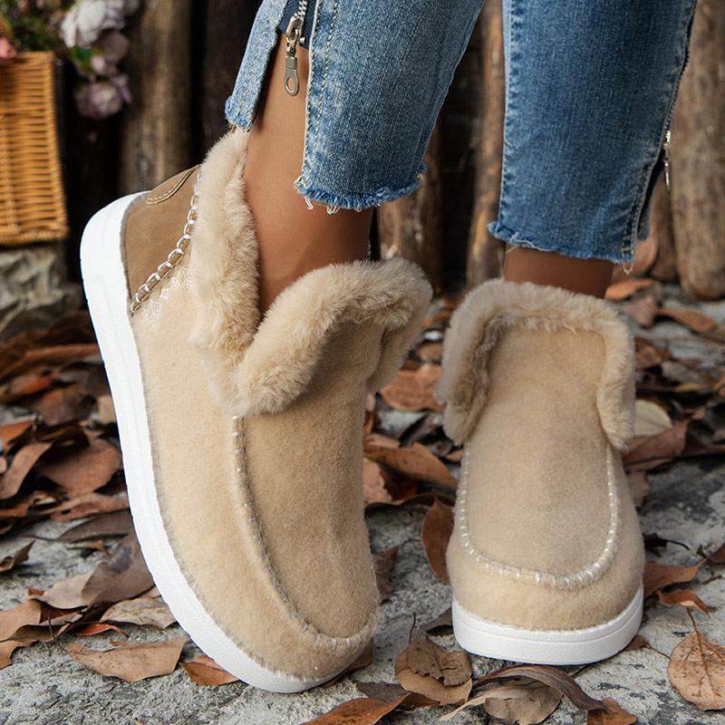 Boots  Winter Shoes For Woman Fur Botas Mujer Casual Women'S Ankle Boots Winter Footwear Female Rubber Snow Boots For Women