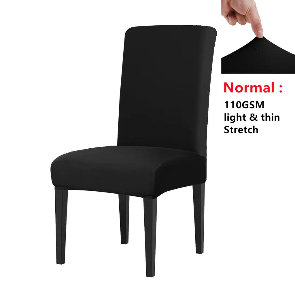 Elastic Solid Color Adjustable Chair Cover Spandex Stretch Slipcovers Chair Seat Covers Kitchen Dining Room Wedding Banquet Home