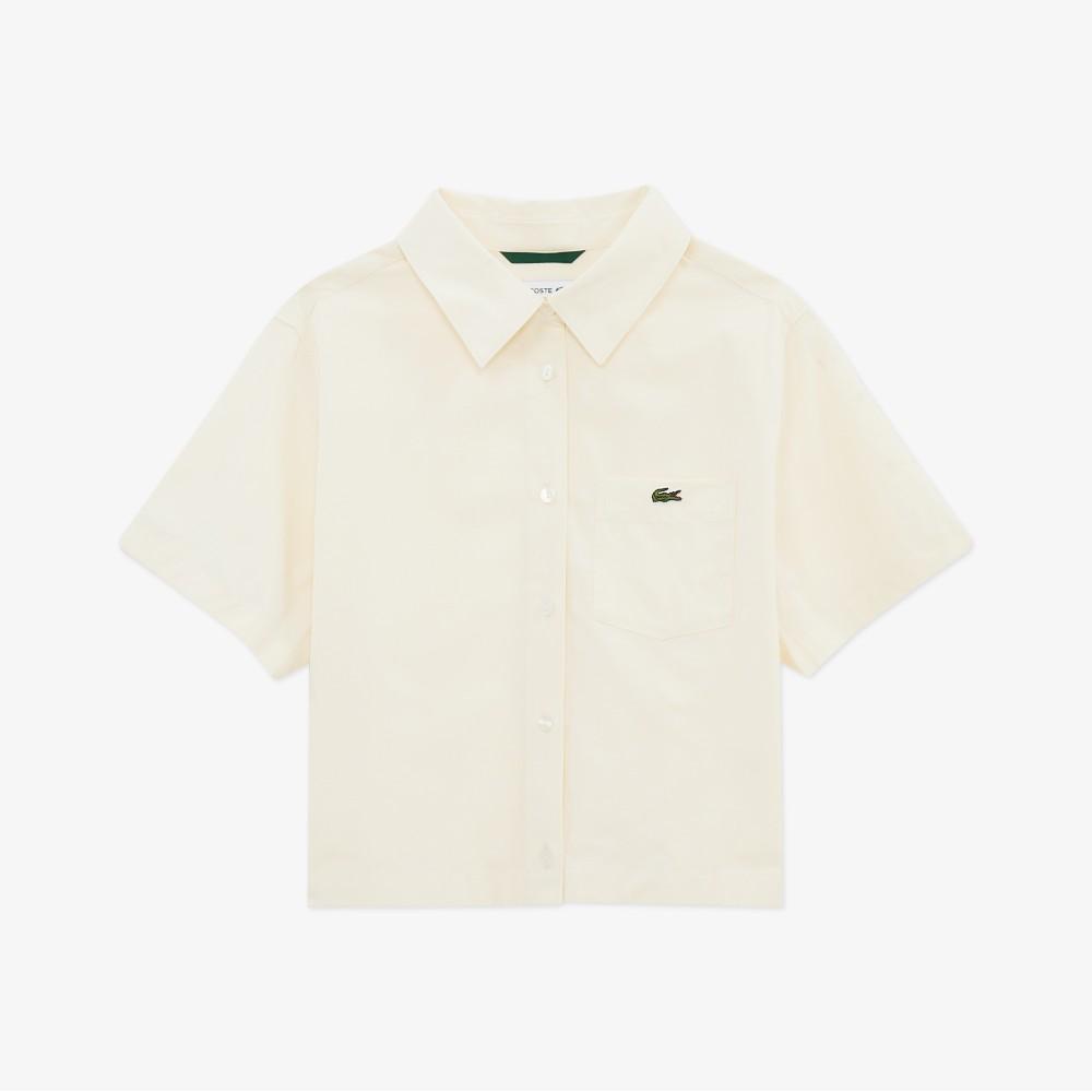 Lacoste Women's JP Cotton Linen Short-Sleeve Shirt CF9479-56G056