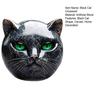 1/2Pcs Black Cat Stone Sculpture Carved Healing Stone Cat Head Figurine Statue Home Office Desktop Decoration Ornament