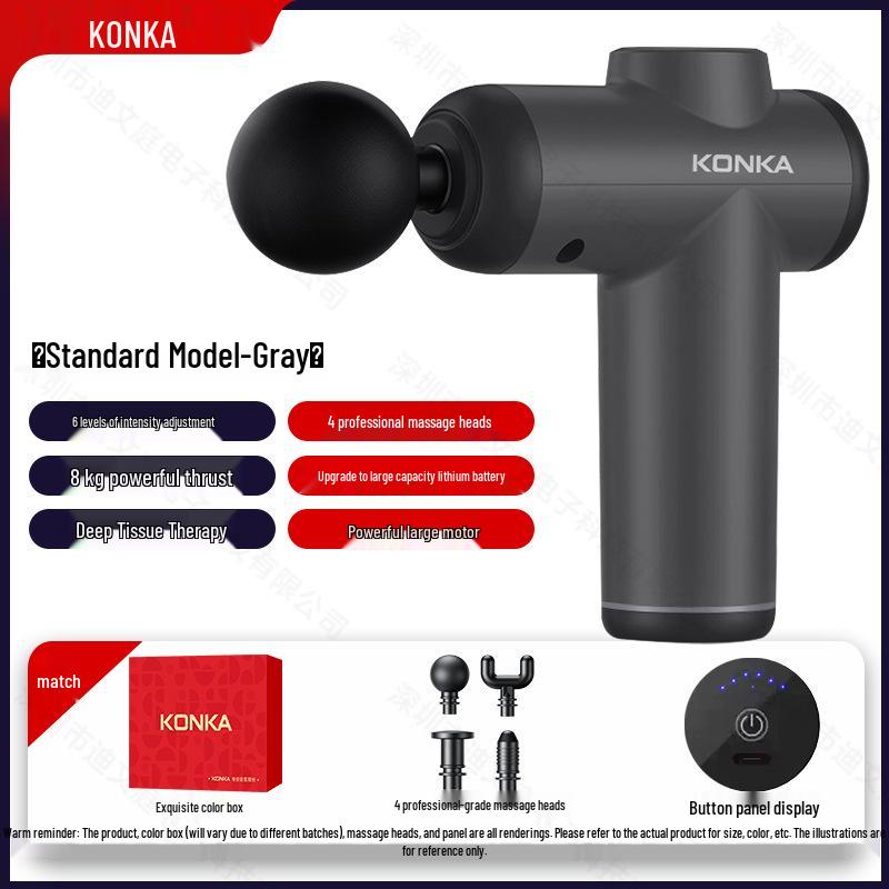 Konka Professional 99-скоростной массажер для мышц – Мини-перкуссионный пистолет с 9 насадками