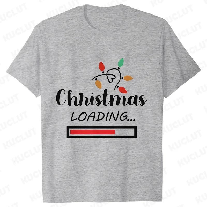 Kerst Laad Grafische T-shirt Dames Kleding Casual Korte Mouw T-shirts Gelukkig Nieuwjaar T-shirt Mode Vrolijk Kerstmis Y2k Tops