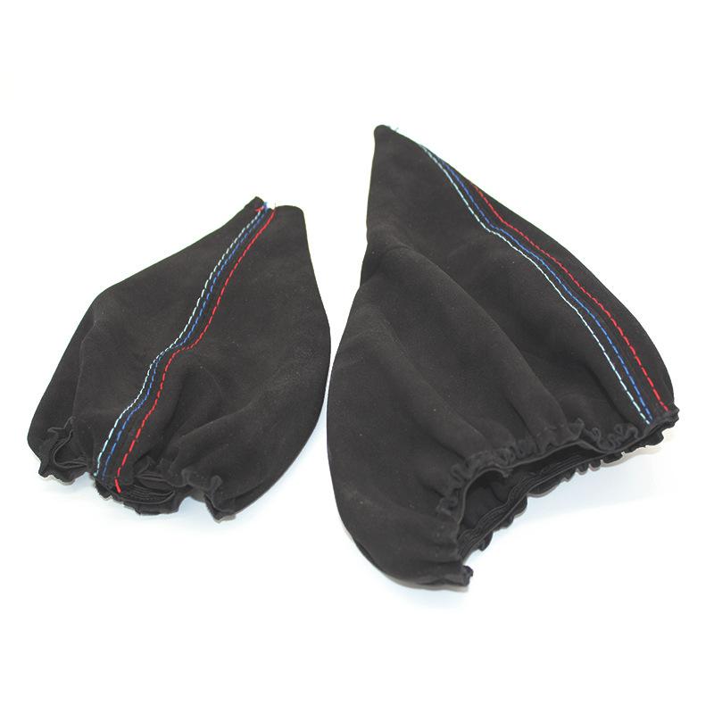Car Shift Gear Stick Dust-proof Cover Handbrake Handle Faux Leather Cover for BMW E30 E36 E34 E46 Z3 Manual Models