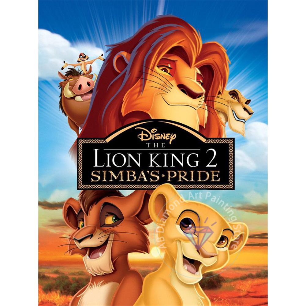 The Lion King Diamond Painting Set 5D DIY Diamond Cross Embroidery Handmade Art Adult and Children's Gifts Home Decoration