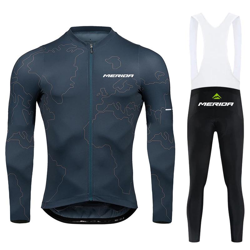 

Нові осінні велоджерсі Merida для чоловіків, дихаючі, з довгим рукавом, уніформа, швидкосохнуча сорочка для шосейного велосипеда, весняний велосипедний одяг M