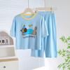 Modal Two-Piece Summer Set for Kids: Thin Short-Sleeve Home Wear, Unisex 2026 Style